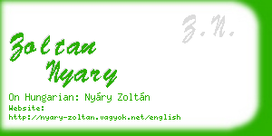 zoltan nyary business card